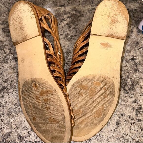 Steve Madden Honey Brown Braid Strap Sandal - Picture 3 of 5